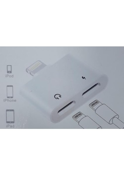 Heartz Lightning 2in1 Şarj Kulaklık Dönüştürücü Adaptör Skart Şarj Çoğaltıcı Splitter Şarj Çıkışı Çoğaltıcı No 184 modelleri