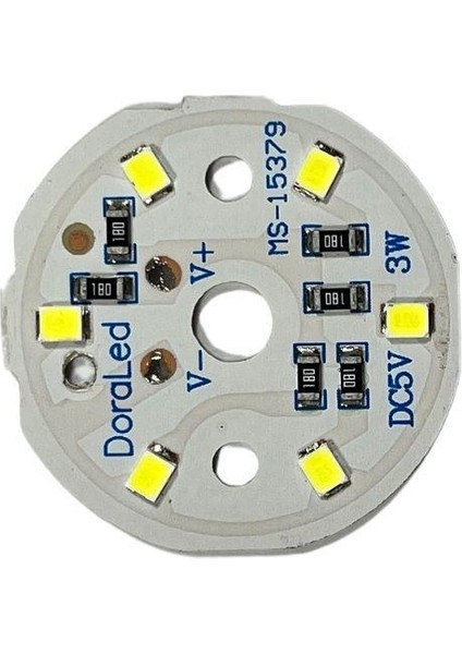 5VOLT 3WATT Smd 2835 Ledli LED Modül Beyaz 5V 3W Avize Ledi 33MM(3 Adet) fiyatları