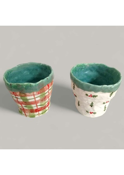 | El Yapımı Yılbaşı Porselen Bardak Seti (2 Adet, 220 Ml) indirimleri