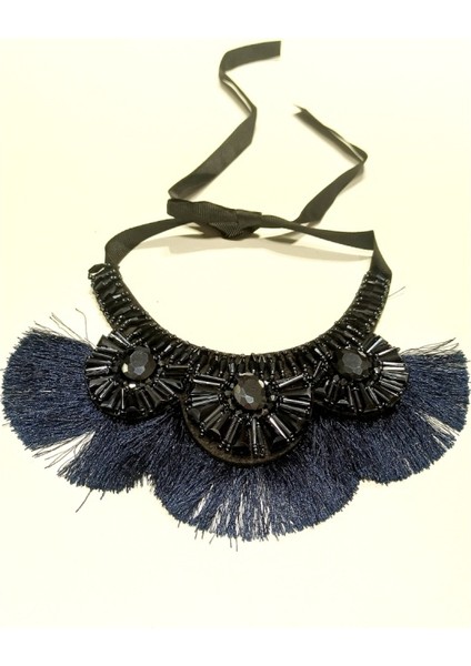 Lüks Tasarım Taşlı Geleneksel Boyun Sarkaçlı Kolye