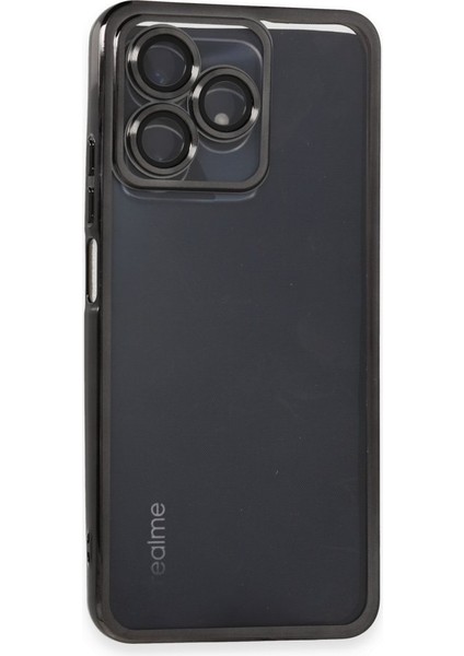 Realme C53 Kılıf Kamera Lens Korumalı Razer Lens Silikon Kapak - Siyah