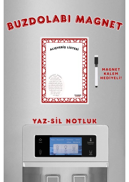 Yaz Sil Bereket Duası Magnet Alışveriş Listesi Buzdolabı Notluk Bereket Duası Hediye fiyatları