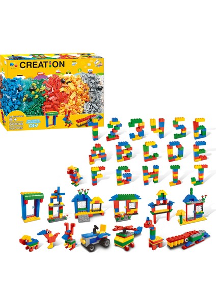 Creatıon Eğitici Yaratıcı Oyuncak Blok Yapım Seti 1100 Parça