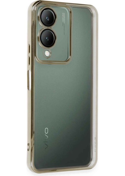 Vivo Y17S Kılıf Kamera Lens Korumalı Parlak Silikon Kapak Ryc/razer Lens - Gold