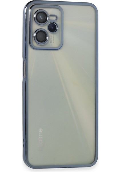 Realme C35 Kılıf Kamera Lens Korumalı Parlak Silikon Kapak Ryc/razer Lens - Açık Mavi