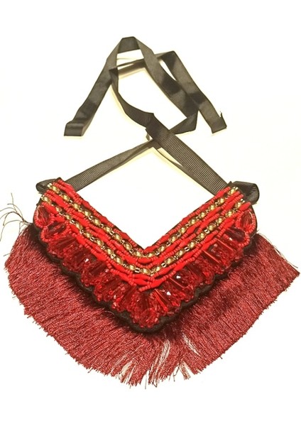 Lüks Tasarım Taşlı Geleneksel Boyun Sarkaçlı Kolye