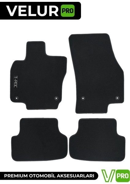 Volkswagen T-Roc 2019 Araca Özel Halı Oto Paspas modelleri