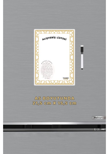 Yaz Sil Krem Renk Bereket Duası Magnet Alışveriş Listesi Buzdolabı Notluk Islami Dekoratif Ürünler fiyatları