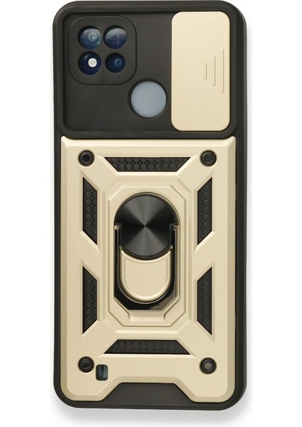 Realme C11 2021 Kılıf Kamera Koruma Sürgülü Şık Pars Tank Sert Silikon Kapak