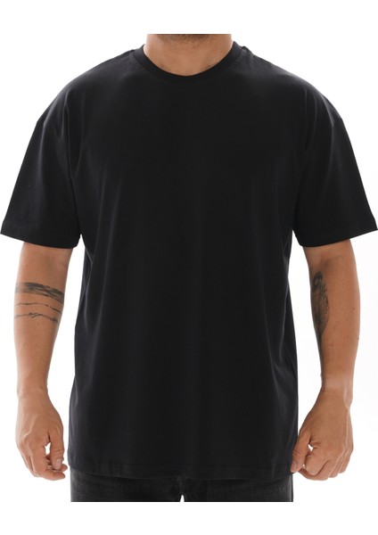 Erkek Oversıze Siyah T-Shırt