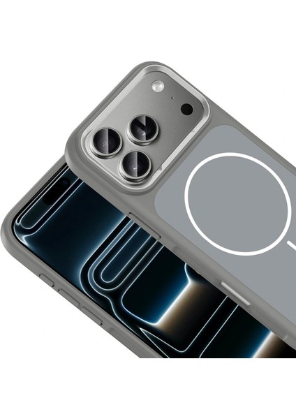 Apple iPhone 17 Pro Max Kılıf M-Safe Şarj Özellikli Metal Kamera Çerçeveli Redclick Sanremo Silikon Kapak modelleri