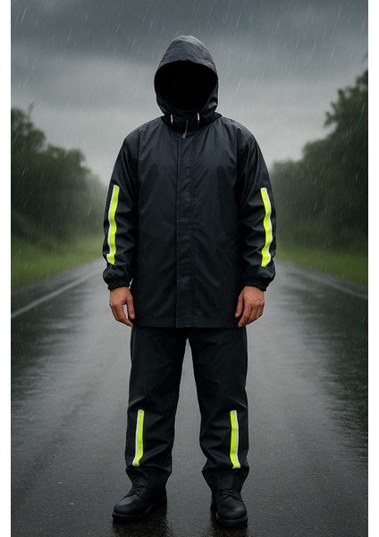Motosiklet Su Geçirmez Reflektörlü Kurye Motorcu Yağmurluk Ekstra Dayanıklı fiyatları