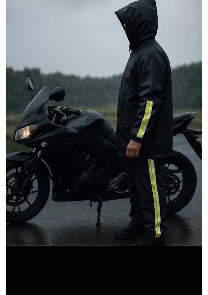 Motosiklet Su Geçirmez Reflektörlü Kurye Motorcu Yağmurluk Ekstra Dayanıklı modelleri