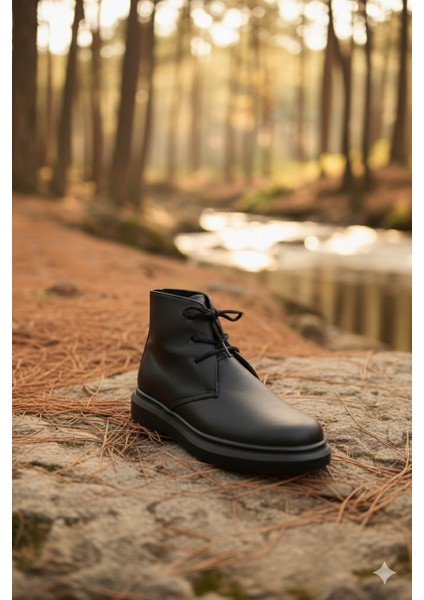 ZRJ207 Bağcıklı Ortopedik Taban Siyah Erkek Spor Bot fiyatları