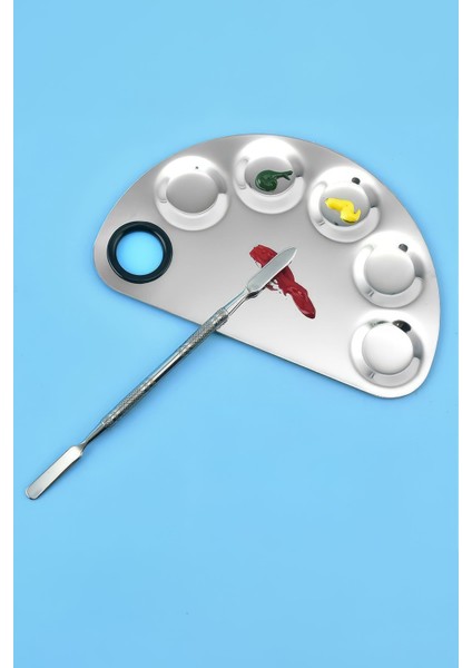 2 Parça Çelik Makyaj Fondöten Krem Oje Karıştırma Spatula Palet Set MT158 fırsatları