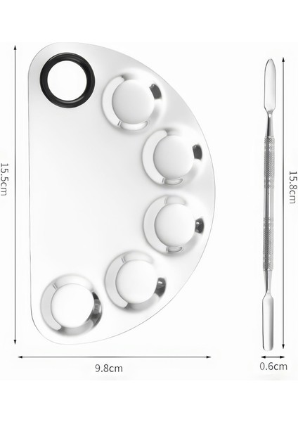 2 Parça Çelik Makyaj Fondöten Krem Oje Karıştırma Spatula Palet Set MT158 indirimleri