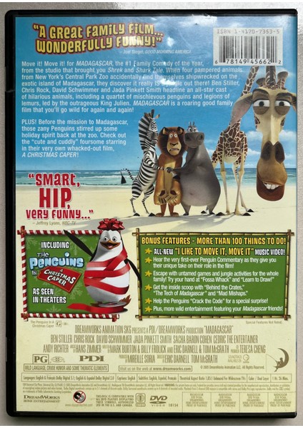 Madagascar DVD (Orijinal Dönem Baskı Dvd) fiyatları