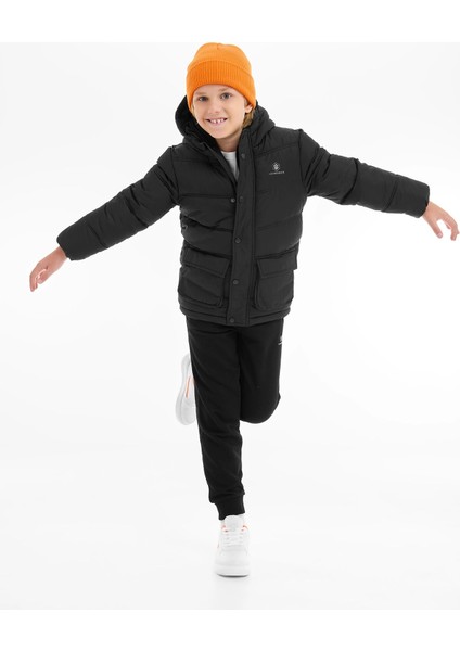 Lumbejack Glloren Dokuma Çocuk Mont Siyah