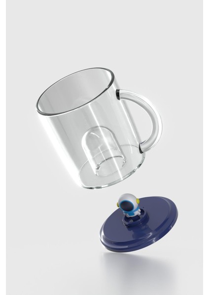 Joy Astronot Figürlü 250 ml Kulplu Tritan Bardak 222059 Mavi modelleri