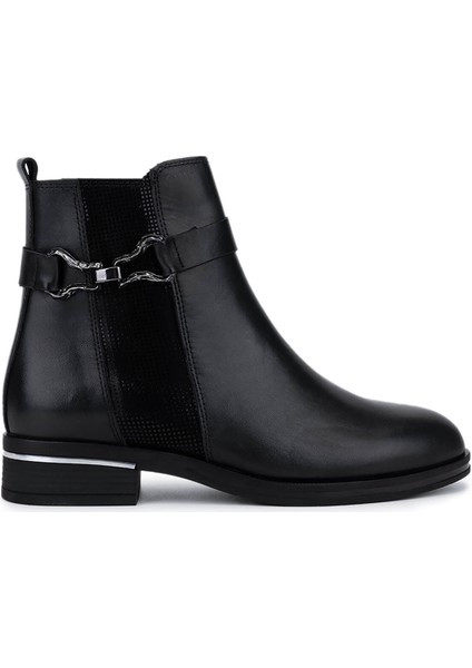 Kadın Hakiki Deri Siyah Casual Bot 599 30022 Bn Bot SK25-26 Sıyah