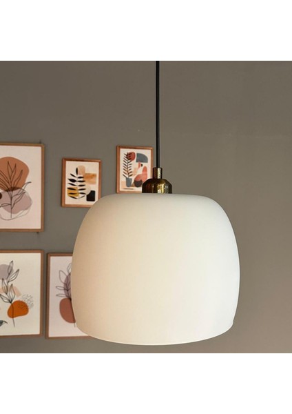 Dijon Beyaz Cam Sarkıt Avize Yarım Lale Eskitme Başlık Salon Mutfak Avizeleri Pastane Modelleri modelleri