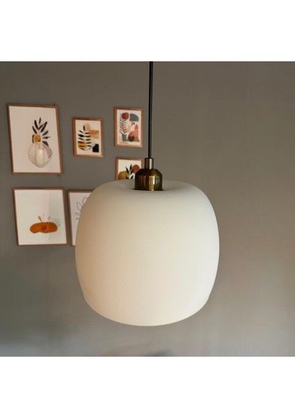 Dijon Beyaz Cam Sarkıt Avize Yarım Lale Eskitme Başlık Salon Mutfak Avizeleri Pastane Modelleri fırsatları