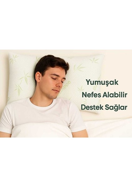 Bamboo Elyaf Dolgulu Yumuşak Yastık 50X70 cm – %100 Pamuk Kumaş – Makinede Yıkanabilir. 800 gr fiyatları