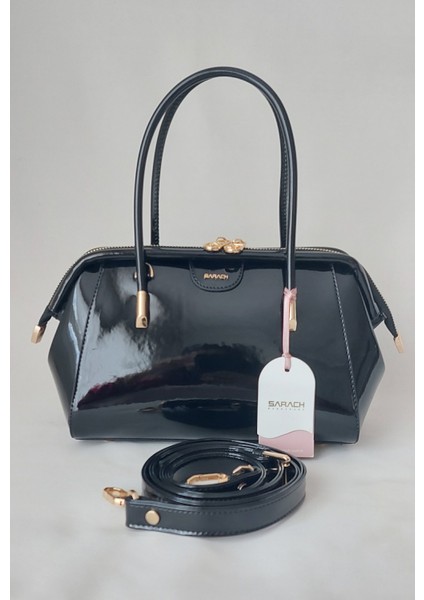261SV826 Model Sarach Marka Siyah Renk Rugan El ve Omuz Çantası
