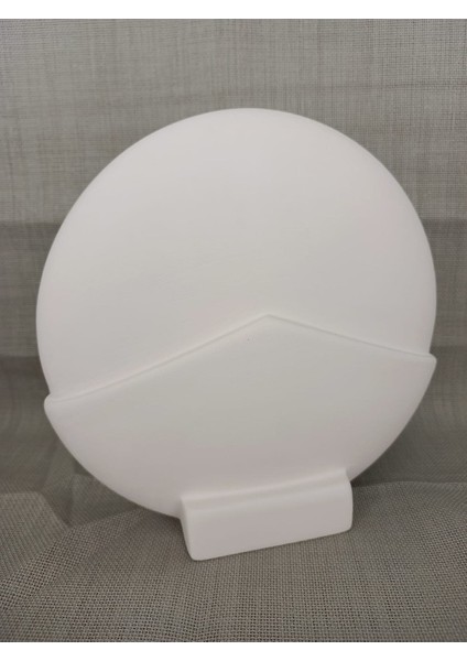 İskandinav Tarzı Yuvarlak El Yapımı Doğal Ham Beyaz Obje, Yüksek Kaliteli Malzeme Ev Dekoru, Hediyelik Ev Dekoru (22,5x22))