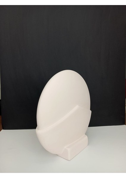 İskandinav Tarzı Yuvarlak El Yapımı Doğal Ham Beyaz Obje, Yüksek Kaliteli Malzeme Ev Dekoru, Hediyelik Ev Dekoru (22,5x22))