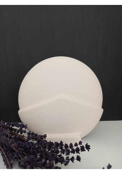 İskandinav Tarzı Yuvarlak El Yapımı Doğal Ham Beyaz Obje, Yüksek Kaliteli Malzeme Ev Dekoru, Hediyelik Ev Dekoru (22,5x22))