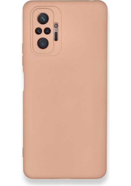 Redmi Note 10 Pro Kılıf Içi Kadife Kaplı Nano Silikon Kapak - Pudra