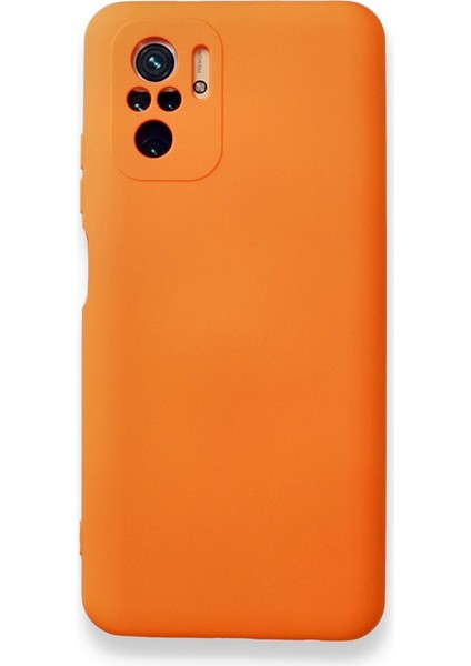 Redmi Note 10S Kılıf Içi Kadife Kaplı Nano Silikon Kapak - Turuncu
