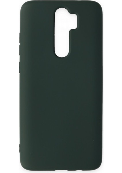 Redmi Note 8 Pro Kılıf Içi Kadife Kaplı Nano Silikon Kapak - Koyu Yeşil