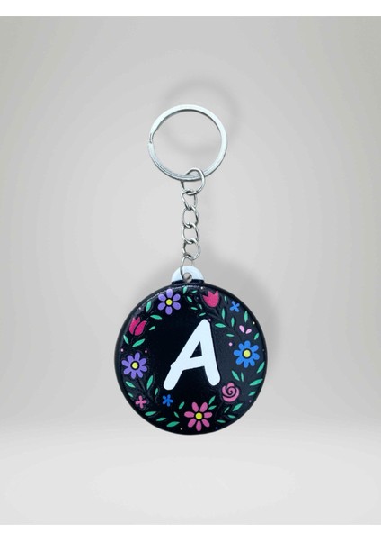 A Harf Kişiye Özel Harfli Plastik Çiçek Desenli Şişe Açacağı Anahtarlık Hem Şık Hem Kullanışlı Hediye Seçeneği