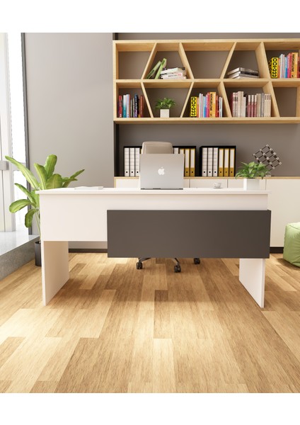 Karen Çalışma Ofis Masası | Beyaz - Antrasit modelleri