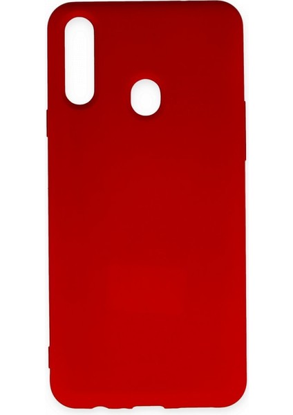 Samsung Galaxy A20S Kılıf Içi Kadife Kaplı Nano Silikon Kapak - Kırmızı