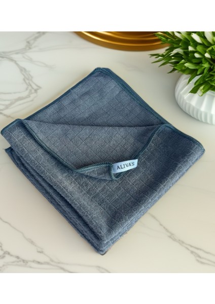 Aliva's Premium Emiciliği Yüksek Kareli Mikrofiber Genel Temizlik Bezi Gri Renk 40X40 cm indirimleri