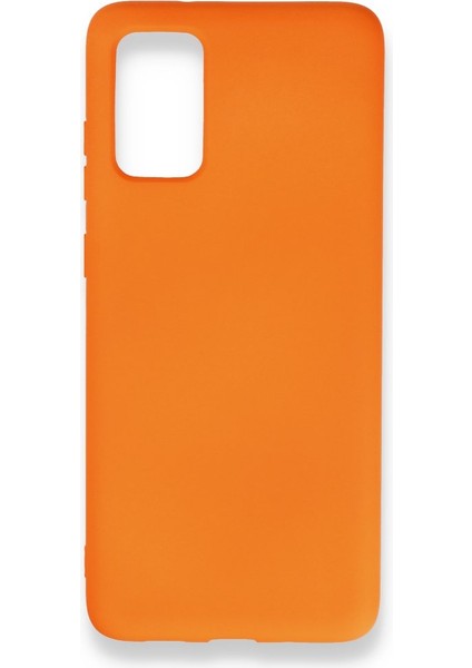 Samsung Galaxy S20 Plus Kılıf Içi Kadife Kaplı Nano Silikon Kapak - Turuncu