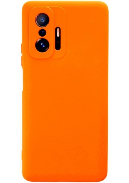 Xiaomi Mi 11T Kılıf Içi Kadife Kaplı Nano Silikon Kapak - Turuncu