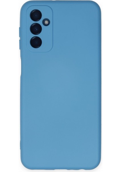 Samsung Galaxy M23 Kılıf Içi Kadife Kaplı Nano Silikon Kapak - Mavi