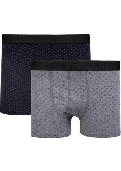 Erkek 10'lu Desenli Likralı Pamuklu Esnek Kumaş Premium Seri Boxer