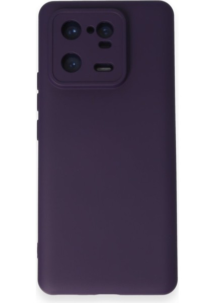Xiaomi Mi 13 Pro Kılıf Içi Kadife Kaplı Nano Silikon Kapak - Mor