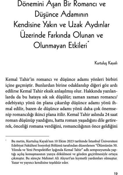 Yeni Perspektifler Işığında Kemal Tahir - Ayşen Şatıroğlu
