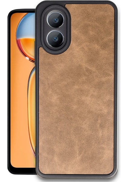 Oppo A38 Kılıf Şık Görünümlü Deri Kapak Ryc/aras Deri