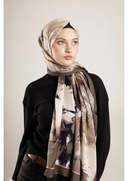 Desenli Pamuk İpek Şal Desen-1 modelleri