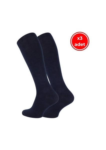 Seyahat Çorabı, 3 Adet, 43-46, %65 Pamuklu Çorap, Lacivert