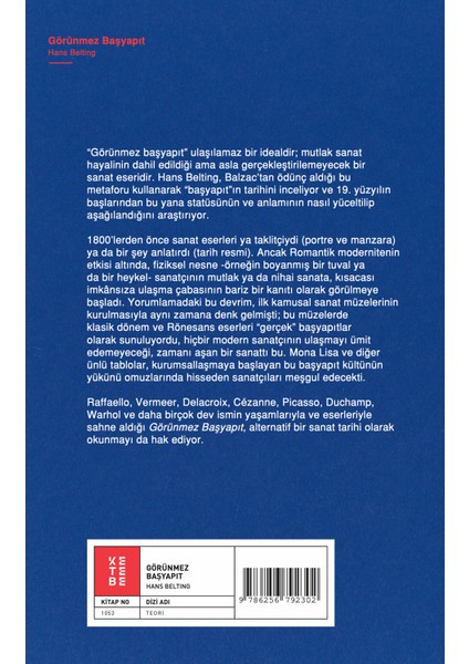 Görünmez Başyapıt - Hans Belting fiyatları
