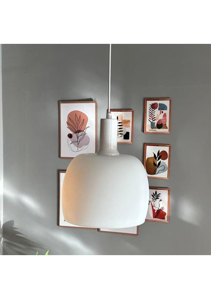 Dijon Beyaz Cam Sarkıt Avize Beyaz Fener Başlık Salon Mutfak Avizeleri Pastane Modelleri