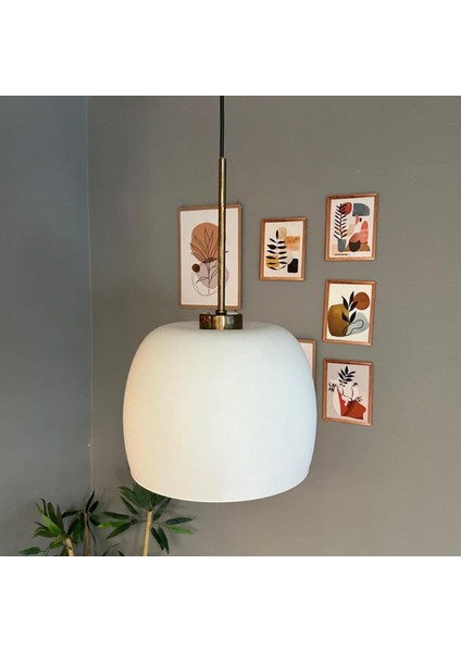 Dijon Beyaz Cam Sarkıt Avize Ince Eskitme Başlık Salon Mutfak Avizeleri Pastane Modelleri